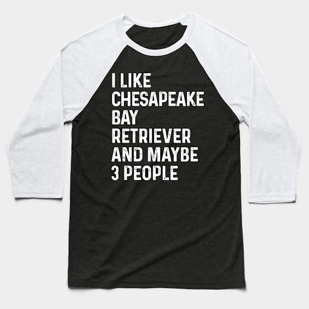 I Like Chesapeake Bay Retriever And Maybe 3 People Baseball T-Shirt by HeroGifts